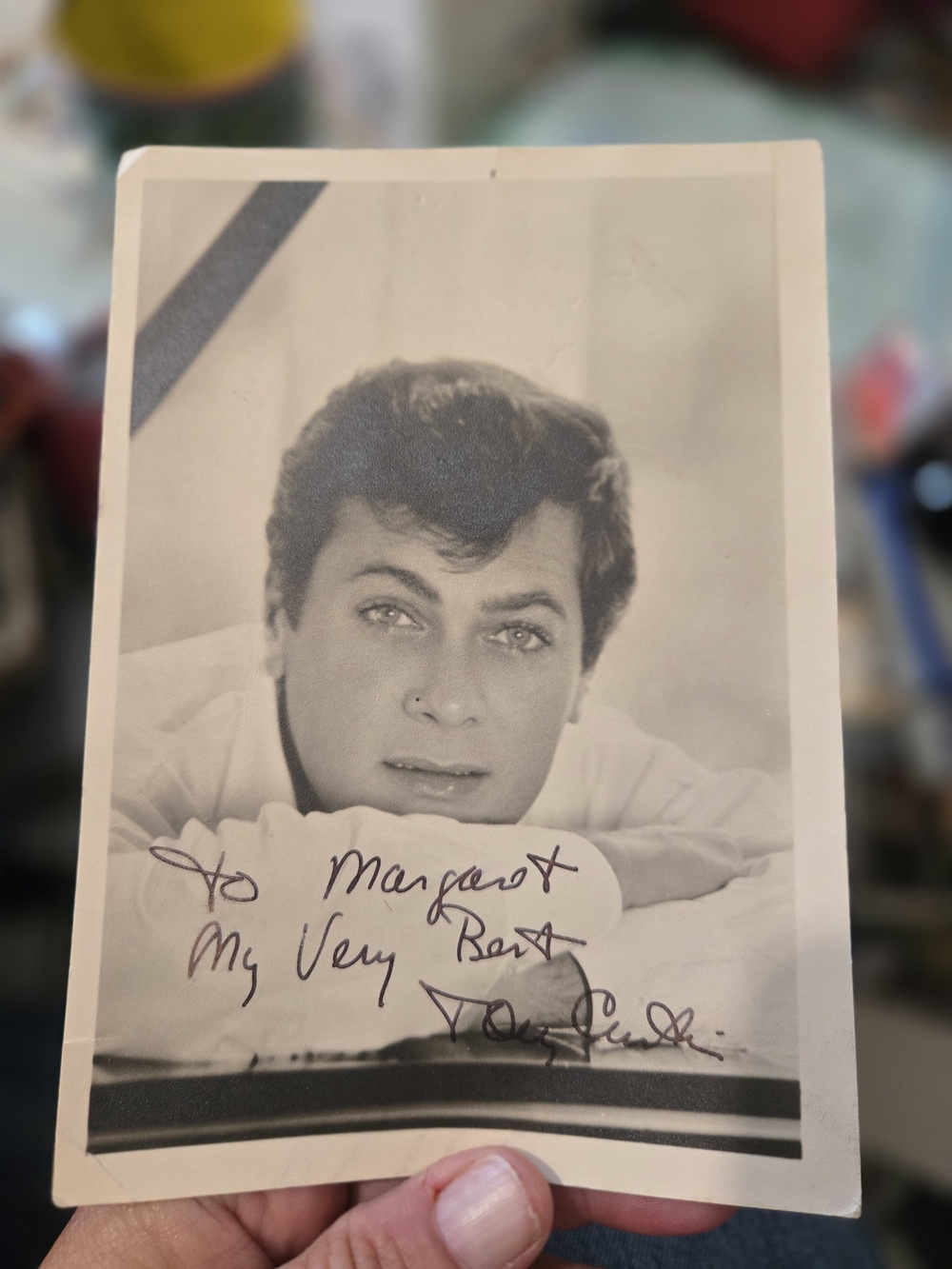 Hollywood Legend Tony Curtos Autographed Photo 5x7 Personalized
